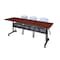 Kobe Rectangle FlipTop Table, 84" W, 29" H, Laminate Top, Cherry MKFTM8424CH47GY - alternate 1